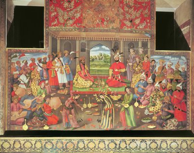 The Reception for the Ambassador of the Grand Moghul at the Court of the Shah Tahmasp, 1573-76 by Persian School